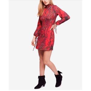 Free People All Dulled Up Paisley-Print Dress